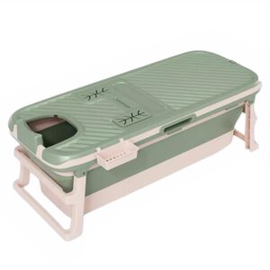 Originalt Foldebadekar med låg i grøn - 132 x 60 cm