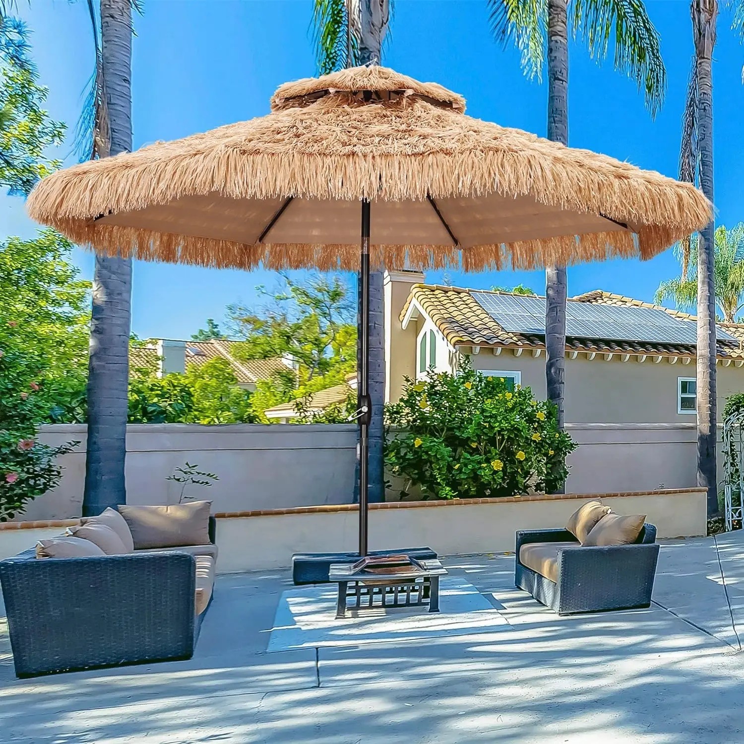 Hawaii Premium Natur Aluminium Parasol 275 cm - Billede 4